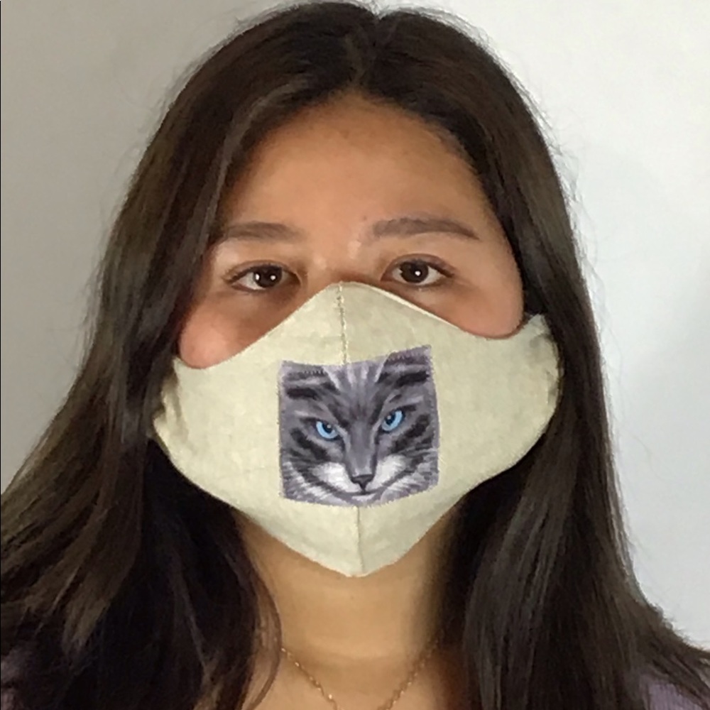 Linen & Organic cotton Cat Face Masks